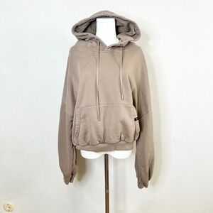 Popflex Cloud Hoodie Size S/M Brown Oversized Pullover Soft Cozy